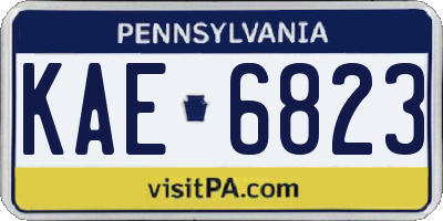 PA license plate KAE6823