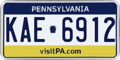 PA license plate KAE6912