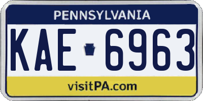 PA license plate KAE6963