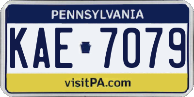 PA license plate KAE7079