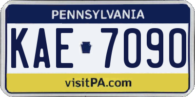 PA license plate KAE7090