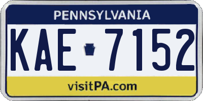 PA license plate KAE7152