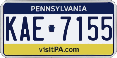 PA license plate KAE7155