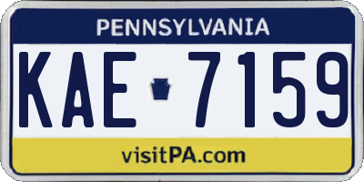 PA license plate KAE7159