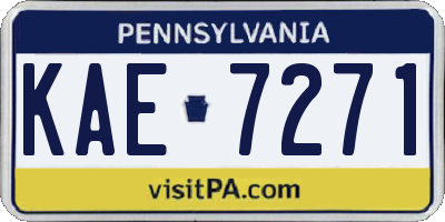 PA license plate KAE7271