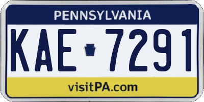 PA license plate KAE7291