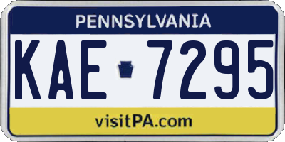 PA license plate KAE7295