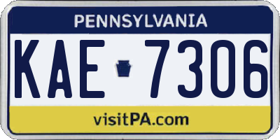 PA license plate KAE7306