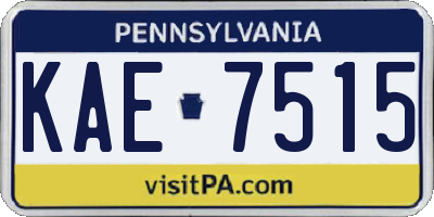 PA license plate KAE7515
