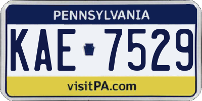 PA license plate KAE7529