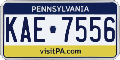 PA license plate KAE7556