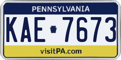 PA license plate KAE7673