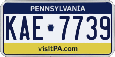 PA license plate KAE7739