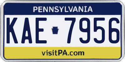 PA license plate KAE7956