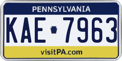 PA license plate KAE7963