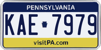 PA license plate KAE7979