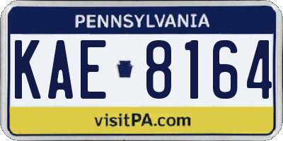 PA license plate KAE8164
