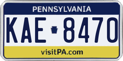PA license plate KAE8470
