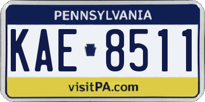 PA license plate KAE8511