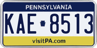 PA license plate KAE8513