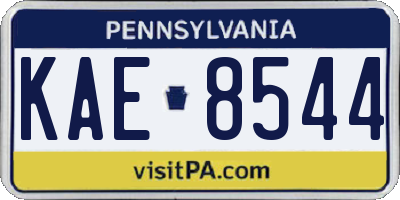 PA license plate KAE8544