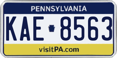 PA license plate KAE8563