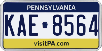 PA license plate KAE8564