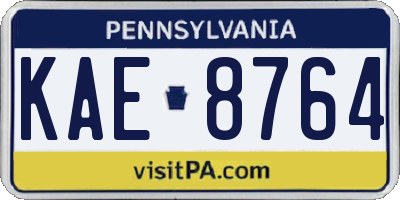 PA license plate KAE8764