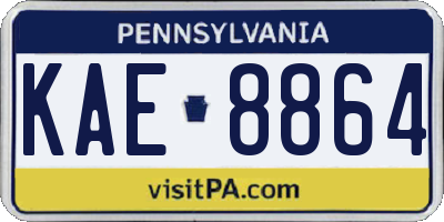 PA license plate KAE8864