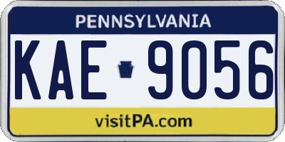 PA license plate KAE9056