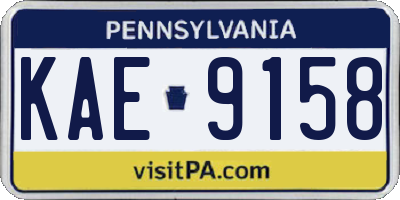 PA license plate KAE9158
