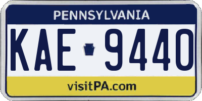 PA license plate KAE9440