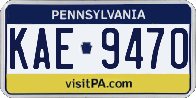 PA license plate KAE9470