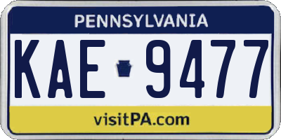PA license plate KAE9477