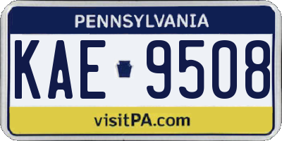 PA license plate KAE9508