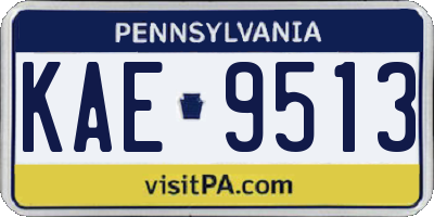PA license plate KAE9513