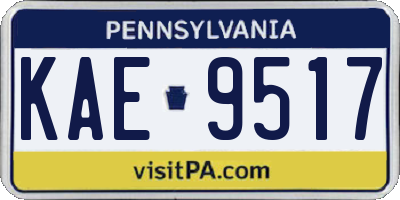 PA license plate KAE9517