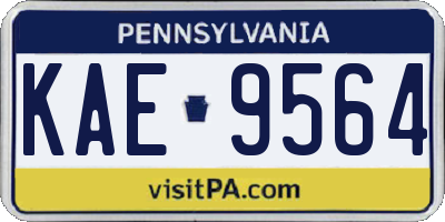 PA license plate KAE9564