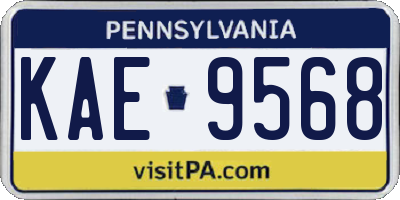 PA license plate KAE9568