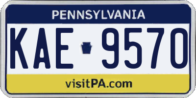 PA license plate KAE9570