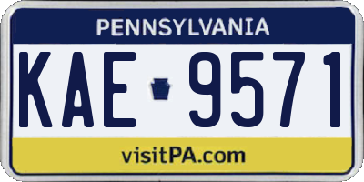 PA license plate KAE9571