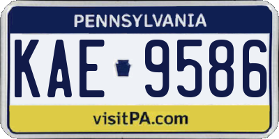 PA license plate KAE9586