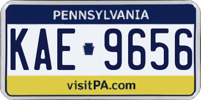 PA license plate KAE9656