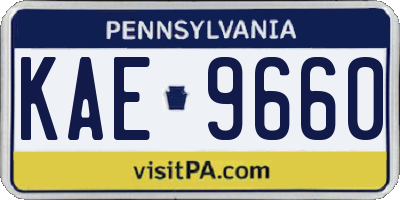 PA license plate KAE9660
