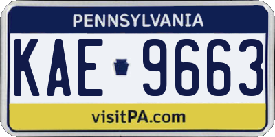 PA license plate KAE9663