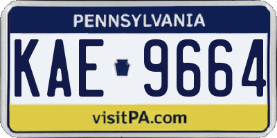 PA license plate KAE9664