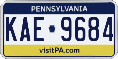 PA license plate KAE9684