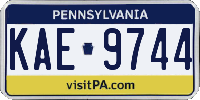 PA license plate KAE9744
