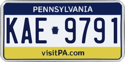 PA license plate KAE9791