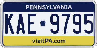 PA license plate KAE9795